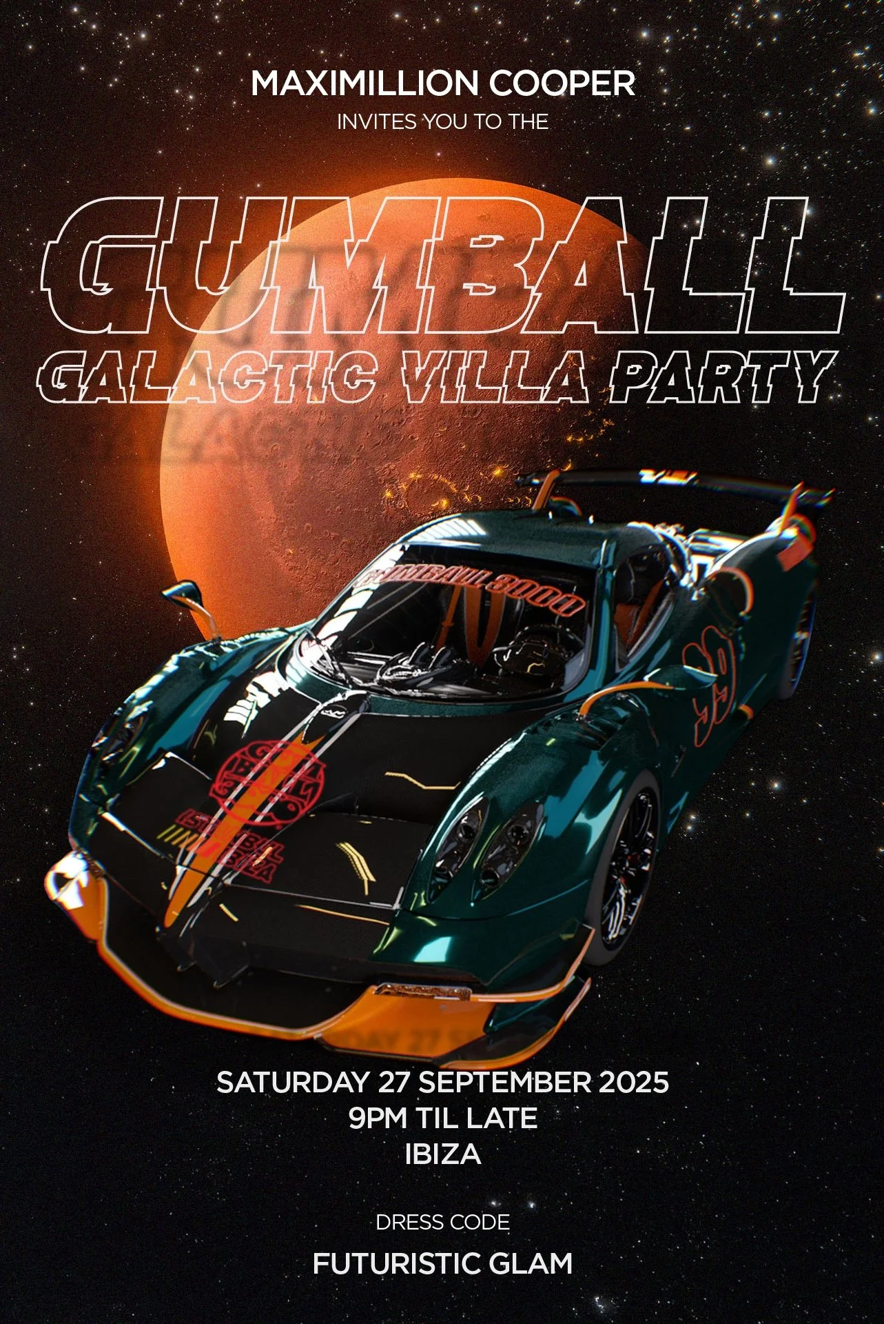 Official invitation sent to all guests via a digital guestlist system