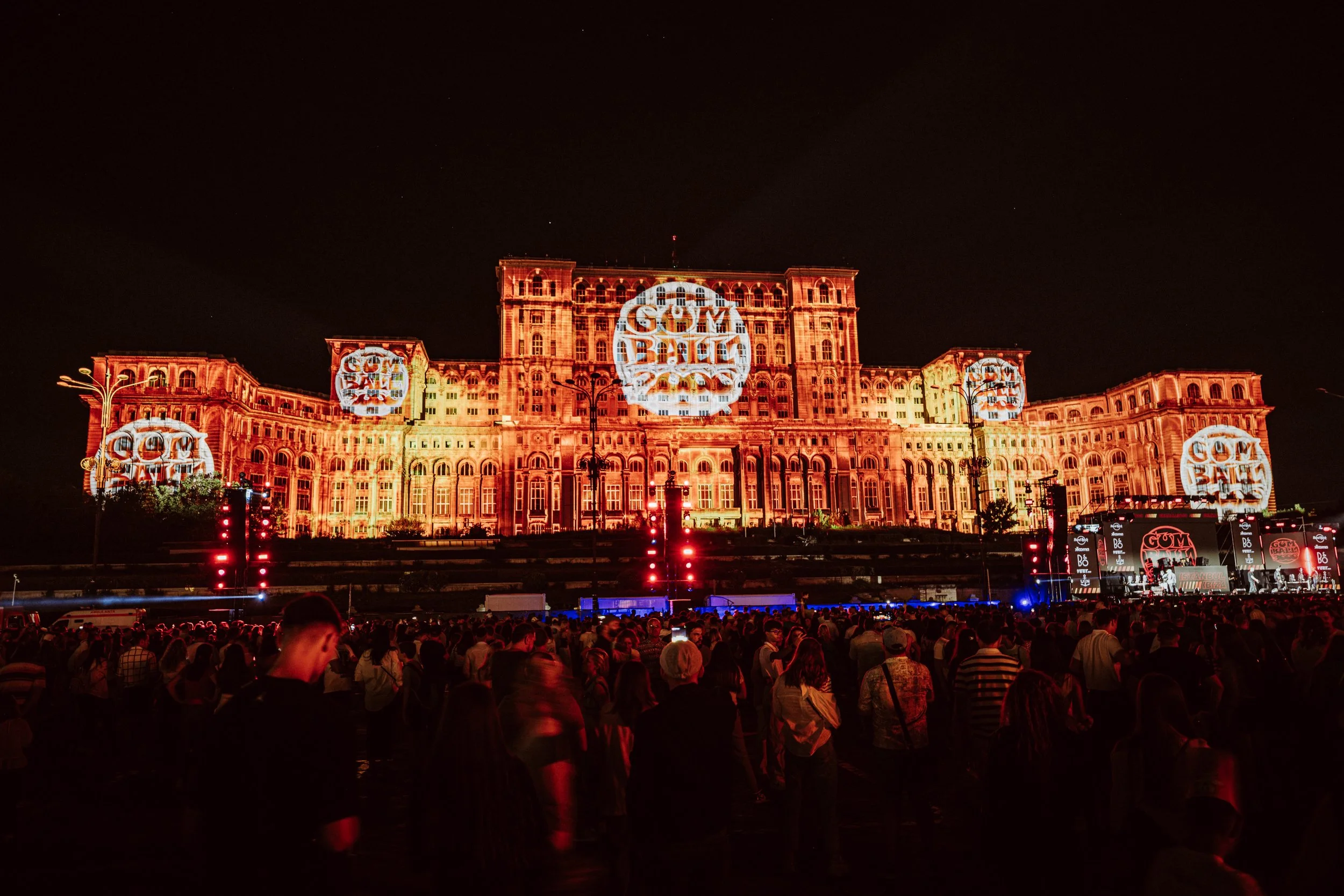 Gumball 3000 video mapping projections begin