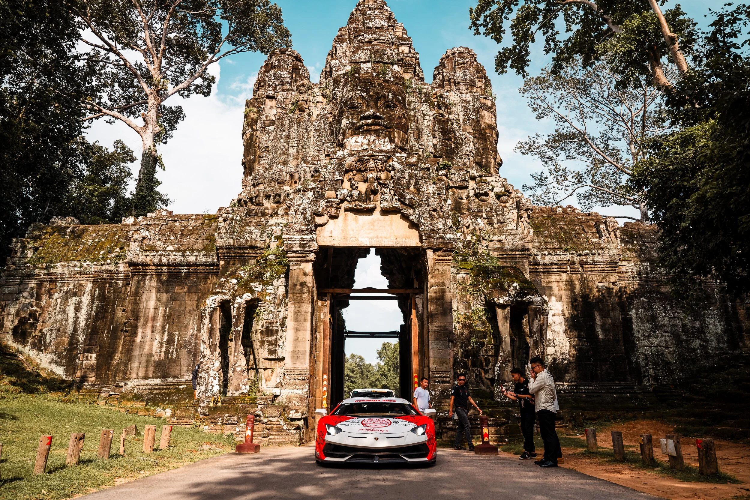 Cars arrivals in Siem Reap, Cambodia