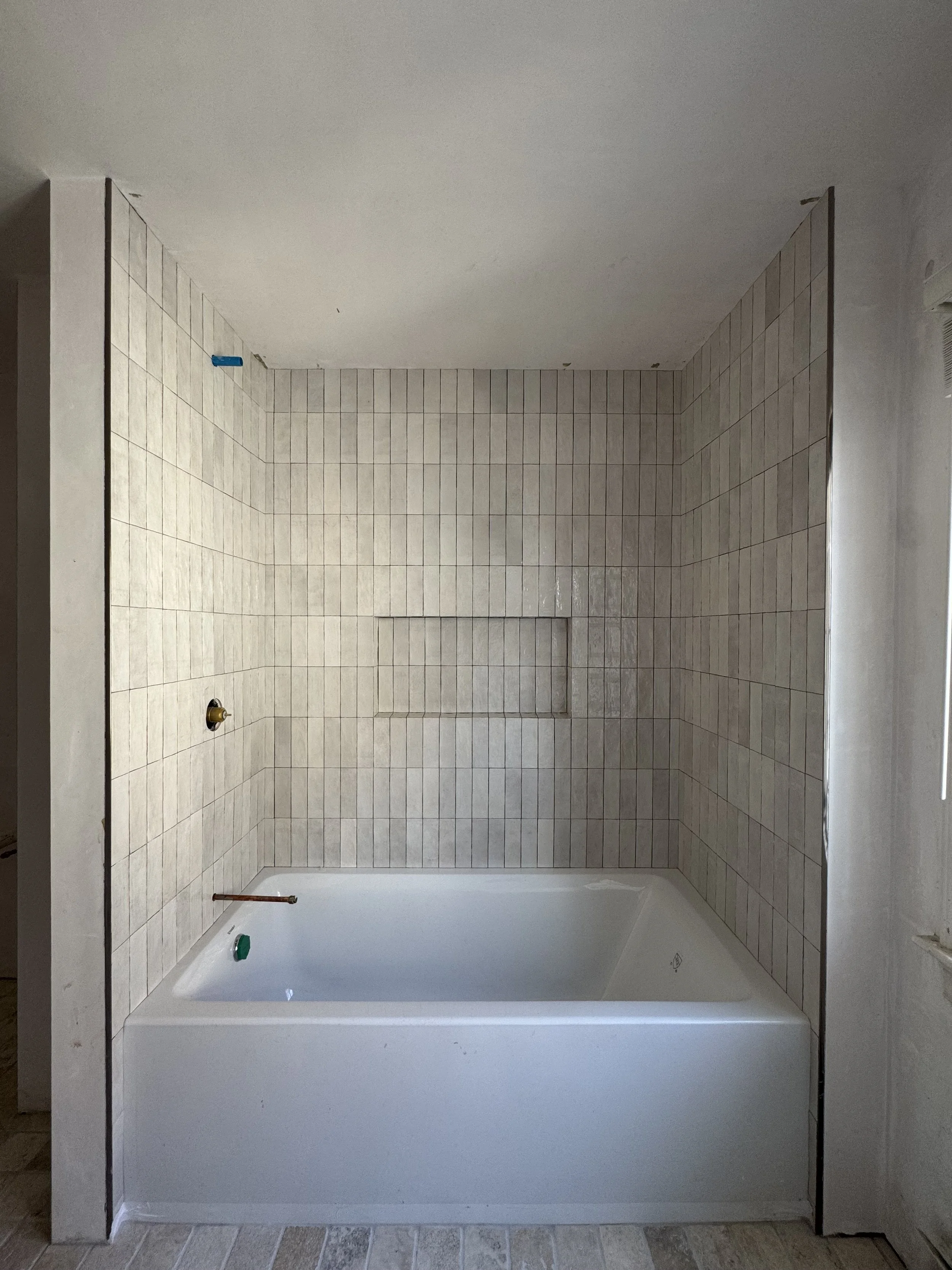 Modern bathroom tile installation designed for durability and style. Expert shower tile, flooring, and wall tile services.