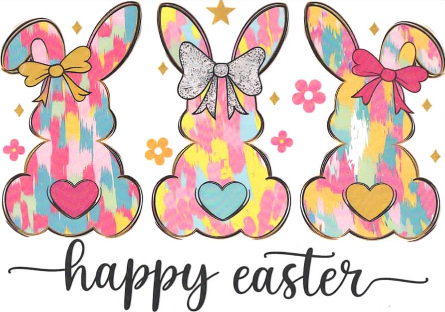 Colorful Easter Bunny Decals