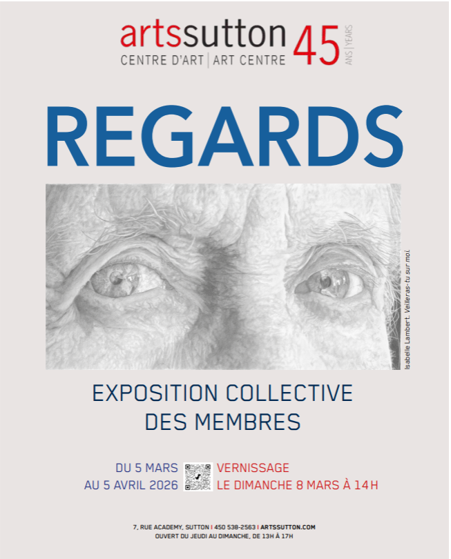 affiche du centre d'art Arts Sutton de l'exposition collective Regards