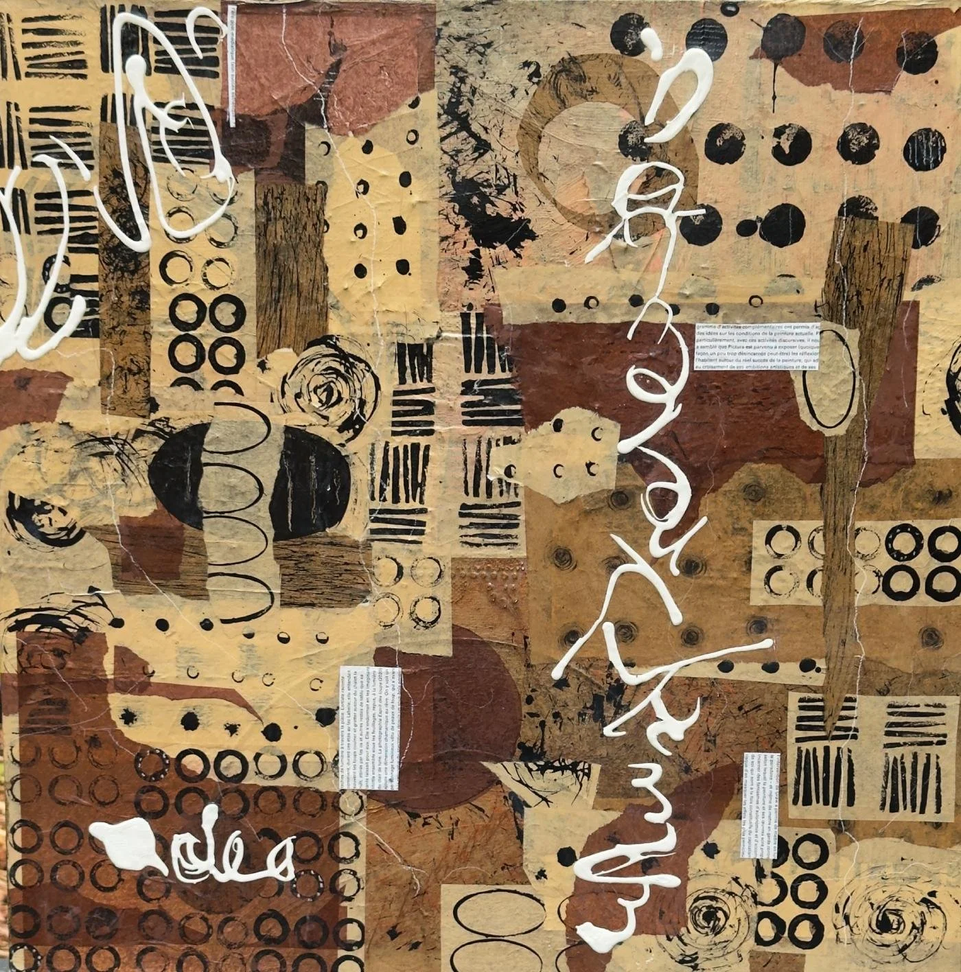 Peinture abstraite en technique mixte sur toile, rythmes visuels et énergie diffuse.