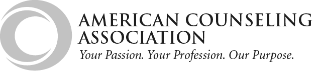 Logo of the American Counseling Association with text "Your Passion. Your Profession. Our Purpose."