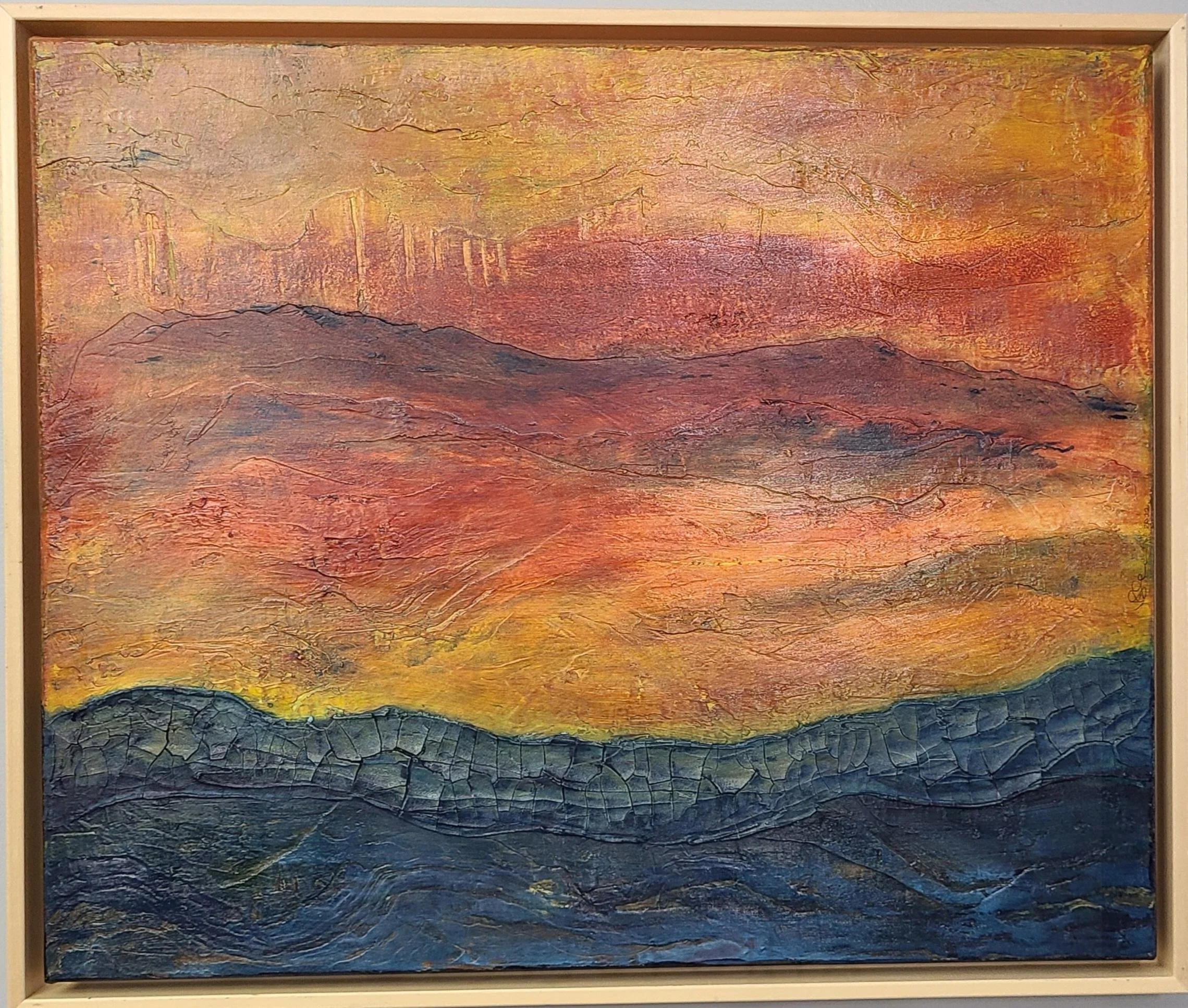 "CANYON" 20X24" Mixed media on gallery canvas  2023