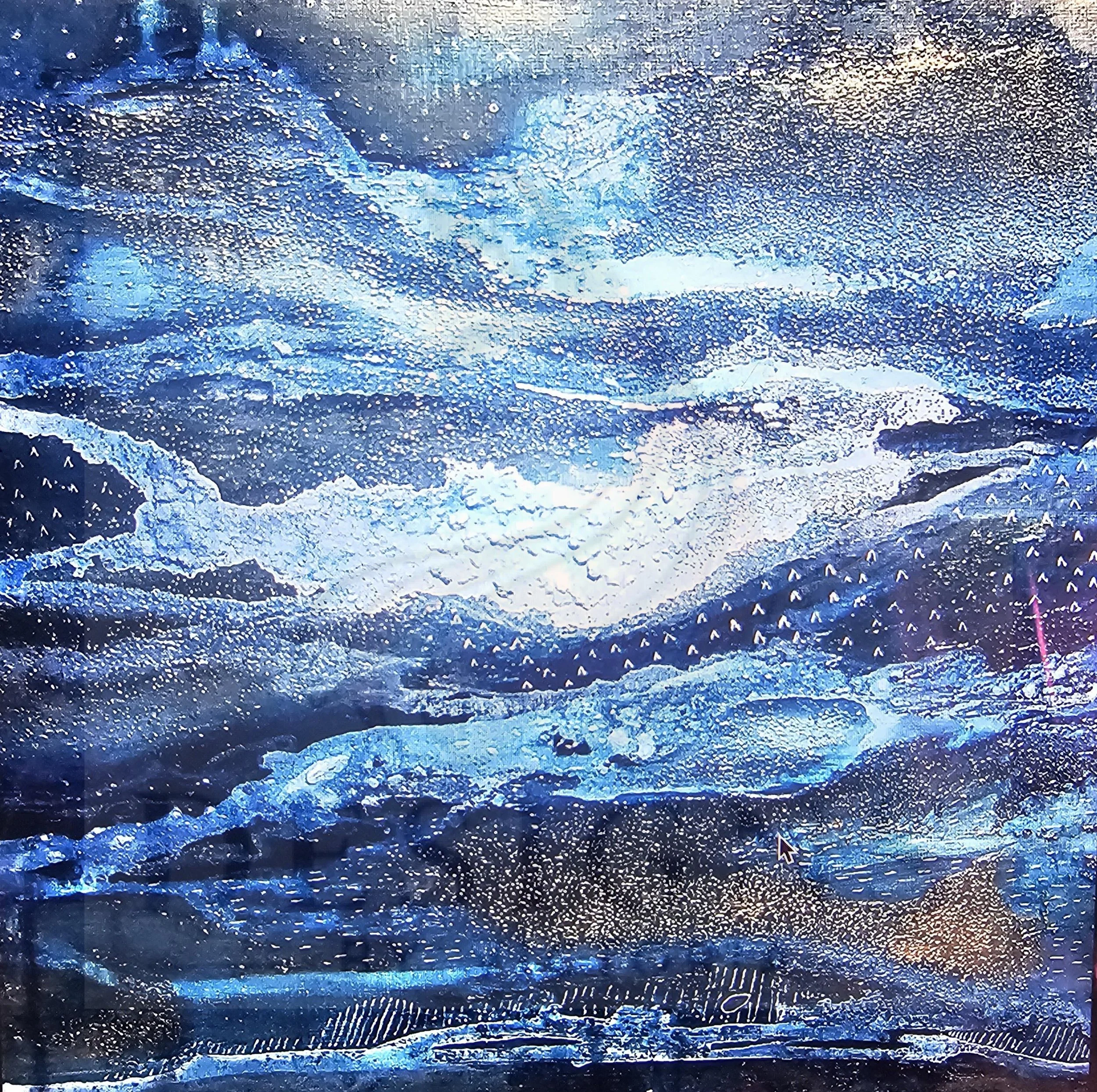 "UNTITLED" 12X12" Mixed media on canvas  2020