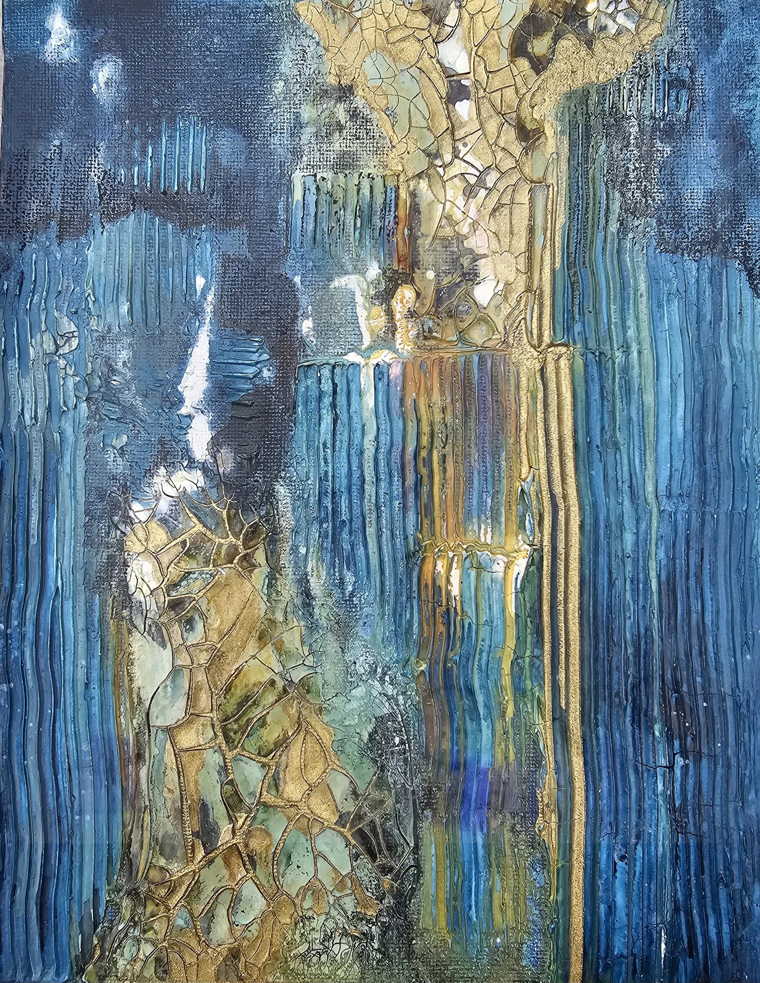 "CLIFF FACE" 10X8" Mixed media on canvas 2025