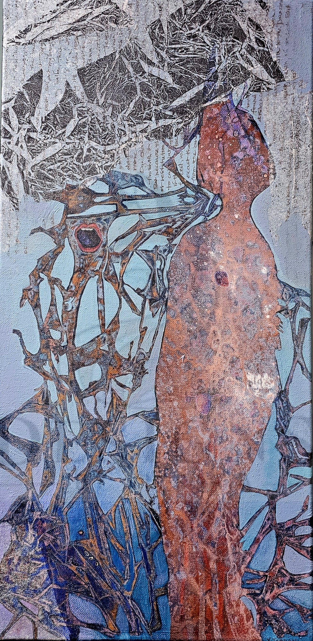 "REDUCTION"  10"x20" Mixed media on canvas (2026)