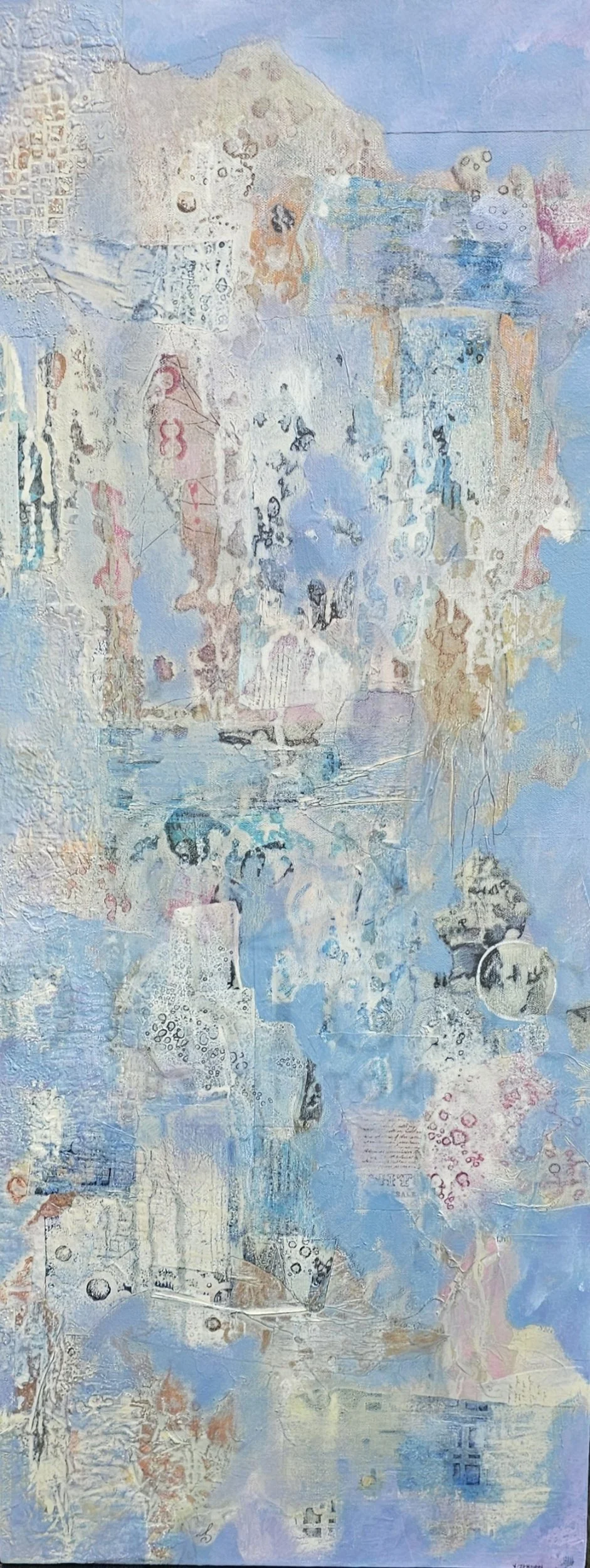 "CATALYSIS" 16"x40" Mixed media on gallery wrapped canvas (2026)