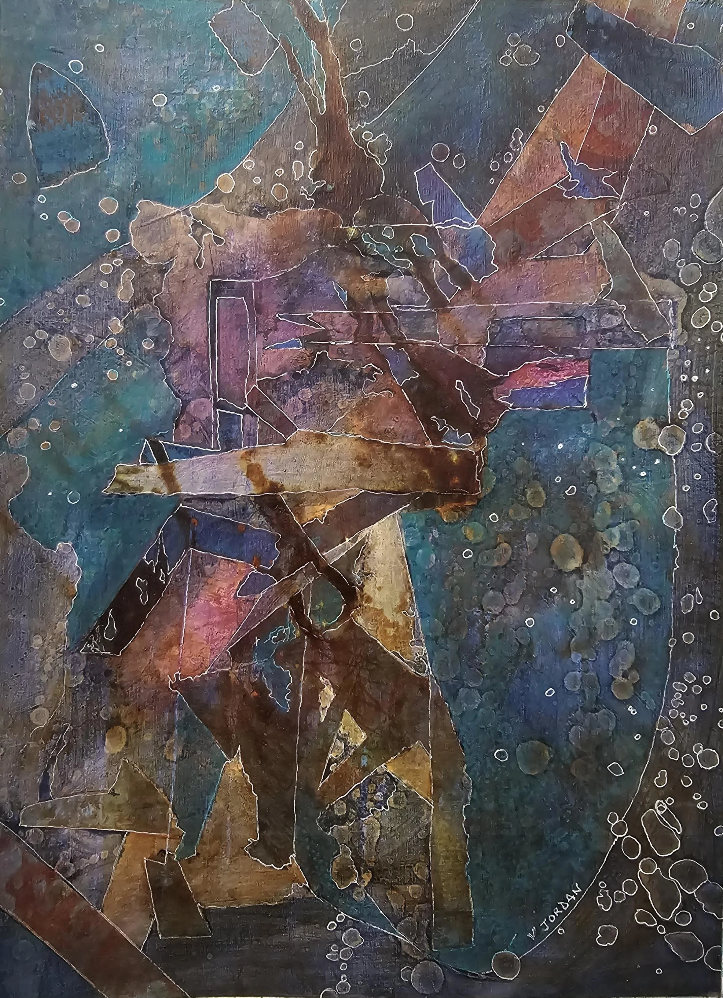 "HUNTRESS" 14X10" Mixed media on paper 2024