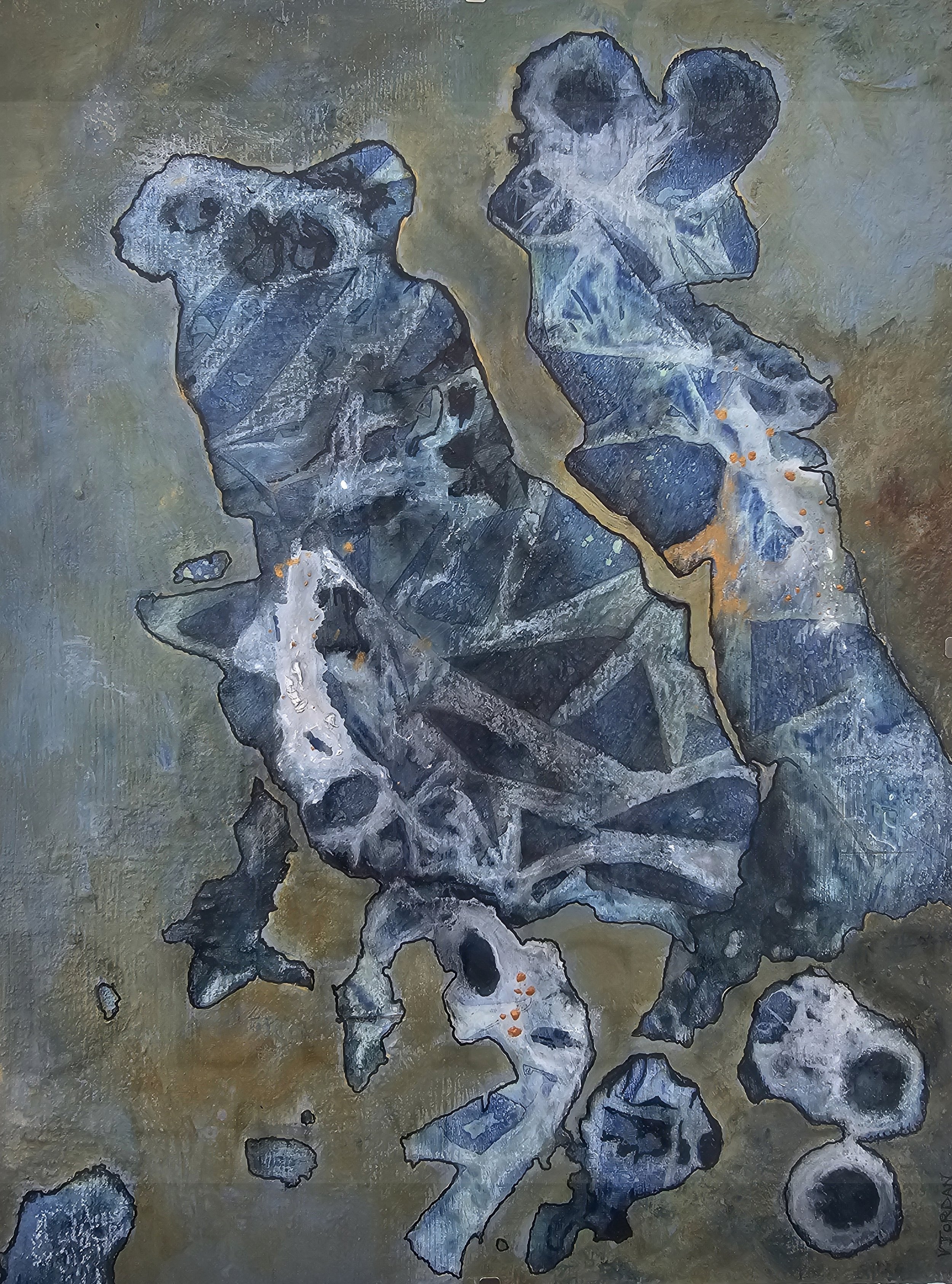 "PATTERNING" 12X9" Mixed media on canvas board 2025