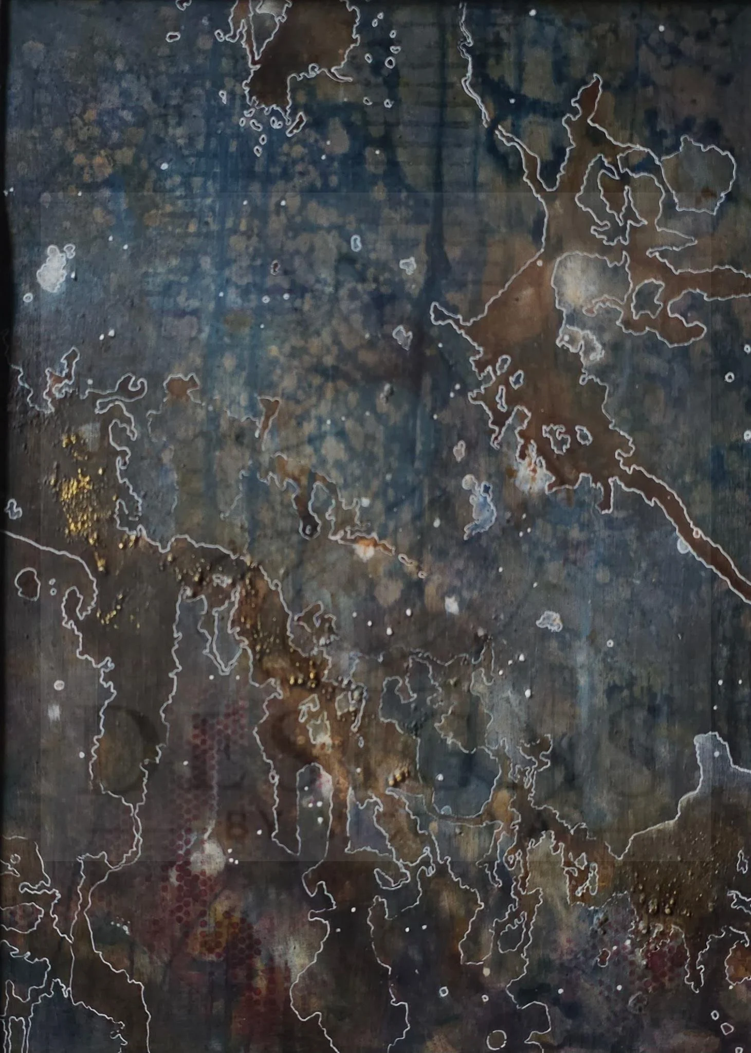 "SOMBRE WINDOW" 15X11" Mixed media on paper  2025