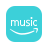 Logo di Amazon Music con sfondo azzurro