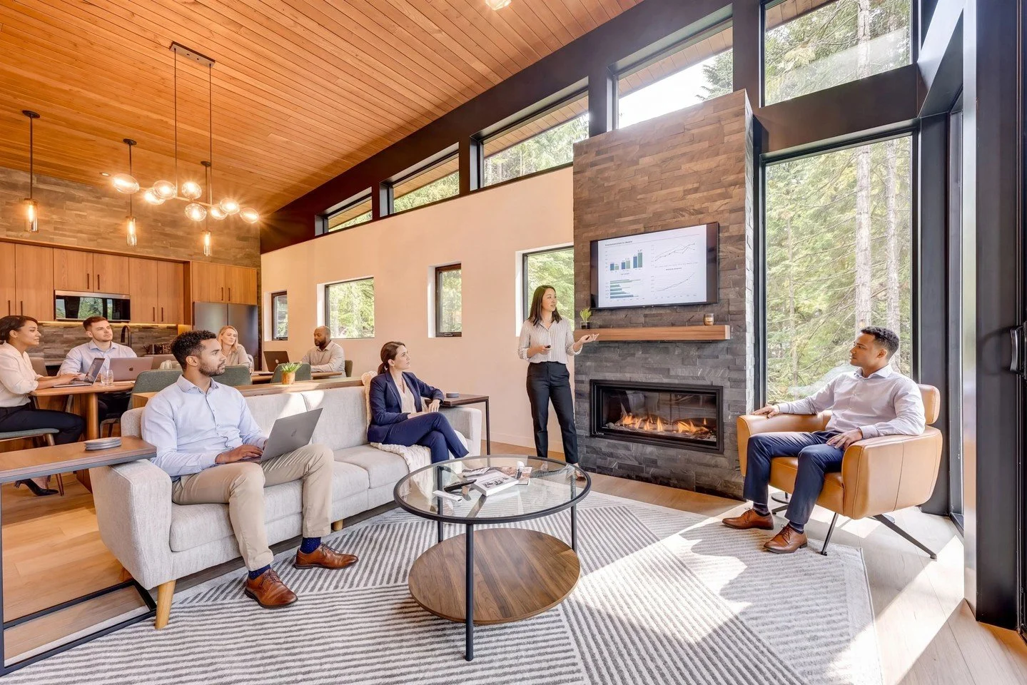 Elevate your business retreat at The Mountainside House. Bring the team together with high-speed internet, 27" monitor, scanner, color printer, and wireless keyboard/mouse. 🏔️ Swap the desk for the deck and recharge at Hyak. Book now! 🌲

#Busi