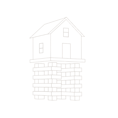 Structural elevation diagram of a coastal home raised above flood level on a reinforced foundation