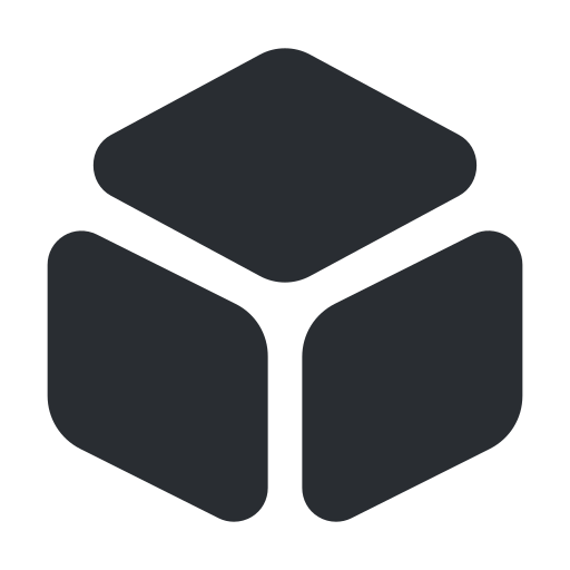 Simple black computer cursor icon inside a scalloped circle badge