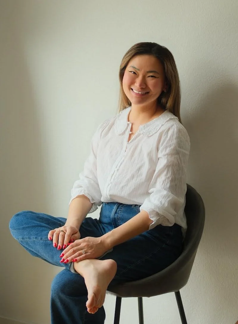 Susan Hea Jin Ko, a licensed marriage and family therapist specializing in anxiety, postpartum mental health, and emotional overwhelm