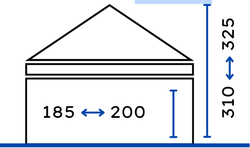 Diagrama que muestra una cuerda con peso y su relación de tensión y distancia vertical.