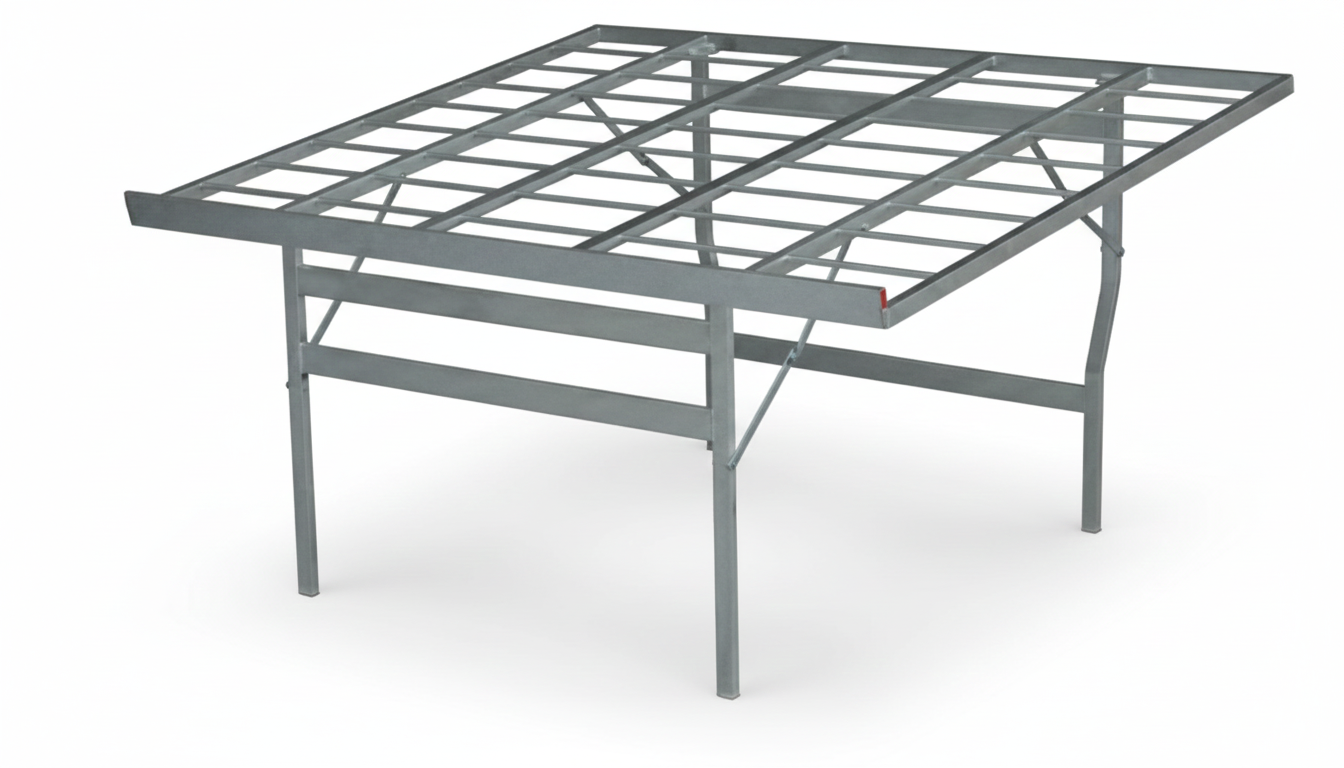 Estructura metálica para cama improvisada