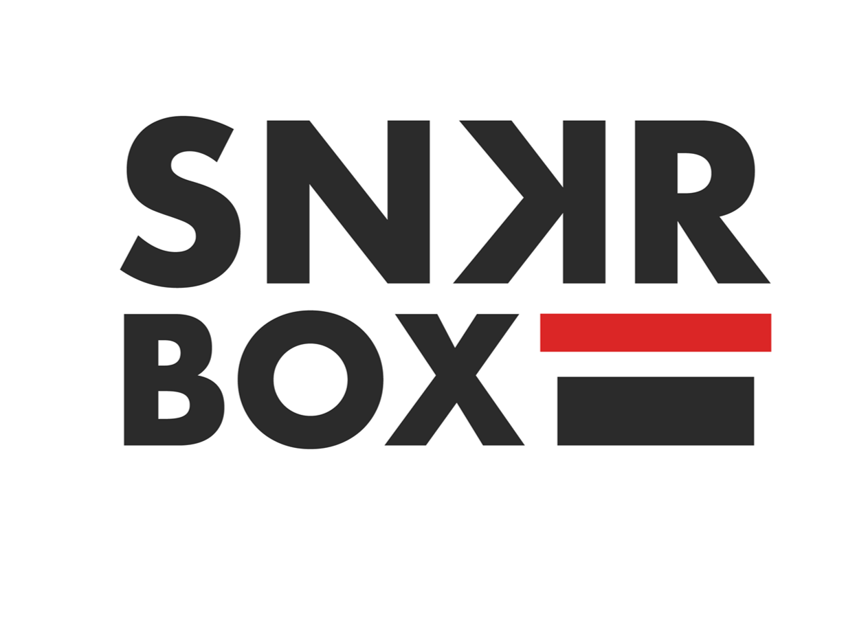 Logo for Snark Box with bold black text and red and black graphic elements.
