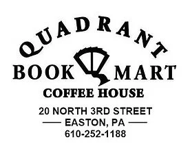 Logo for Quadrant Book Mart Coffee House, located at 20 North 3rd Street, Easton, PA, with phone number 610-252-1188.