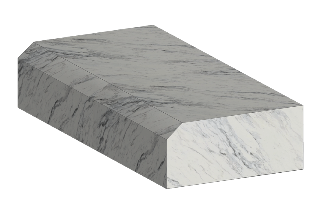 Laminate edge profile Bevel
