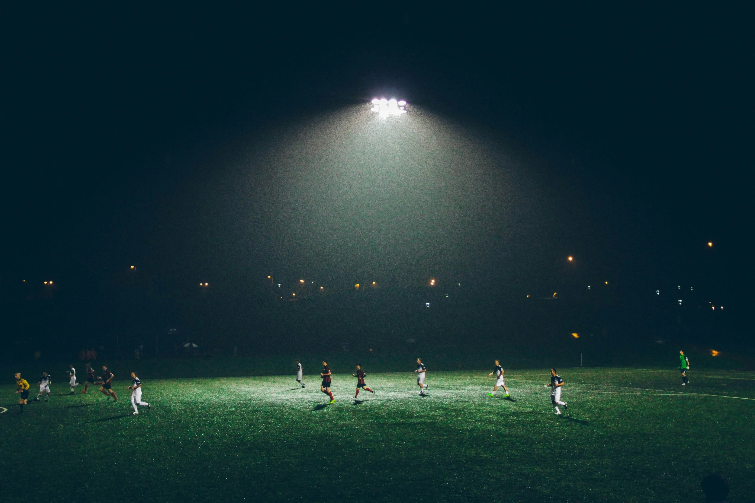 Soccer players on a field sports psychology