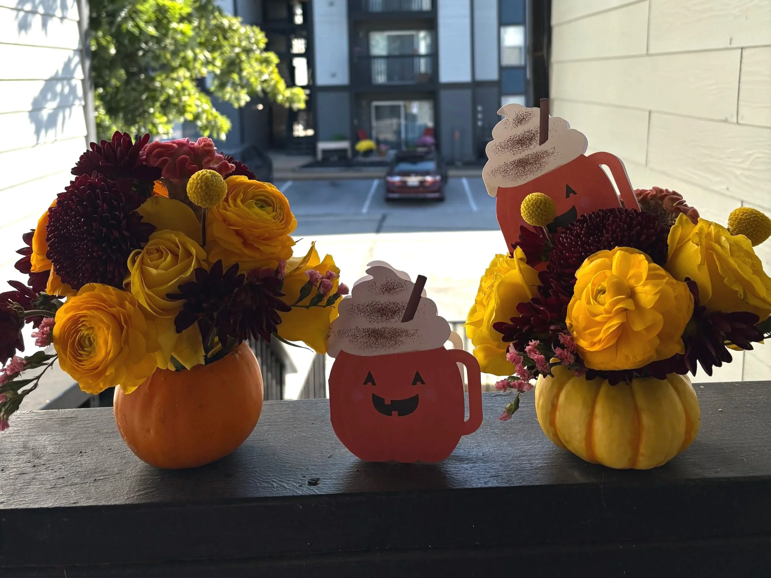A Little Fall Happy: Mini Pumpkin Bouquets for Friends