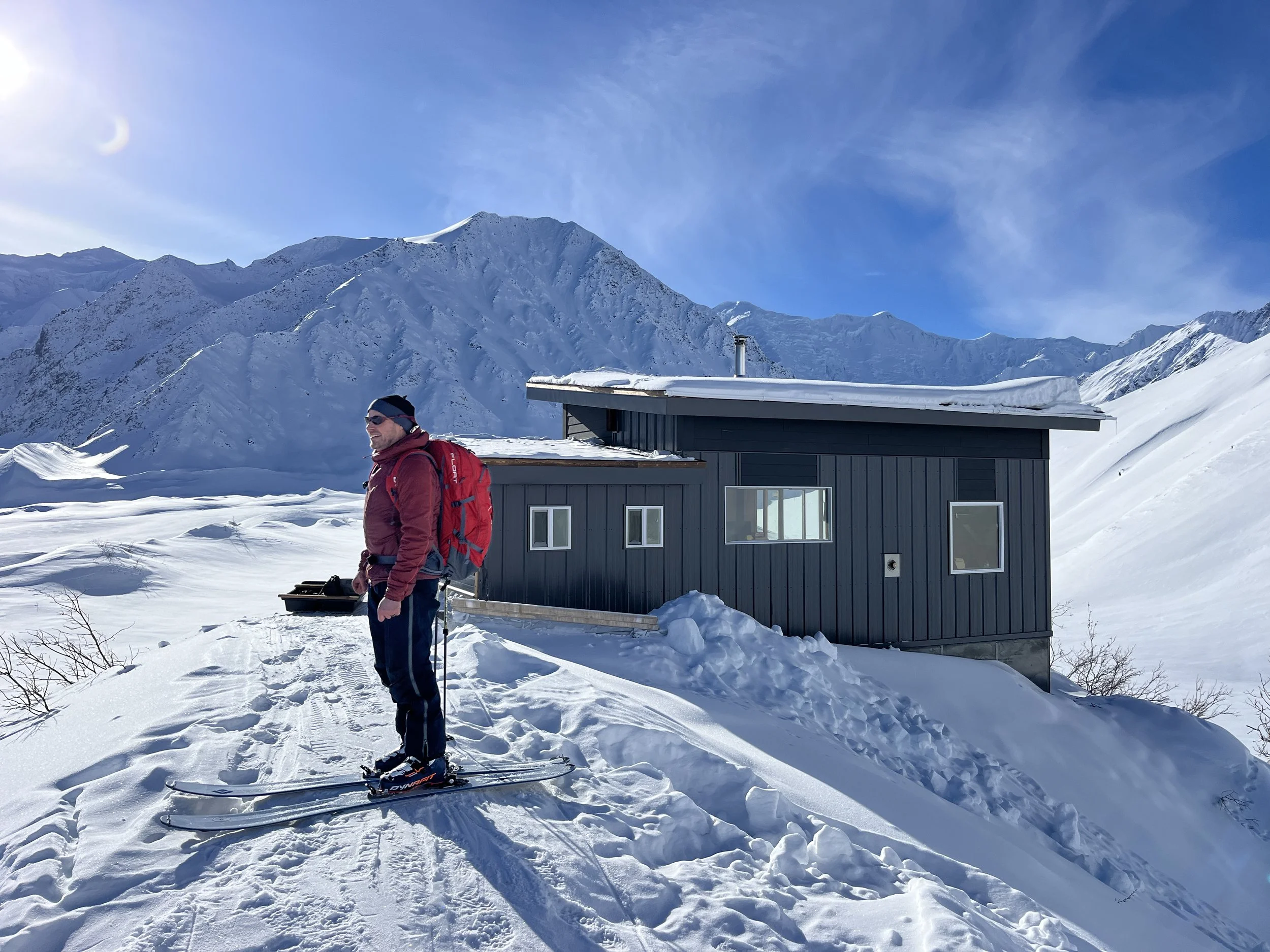 Skier and hut.JPG