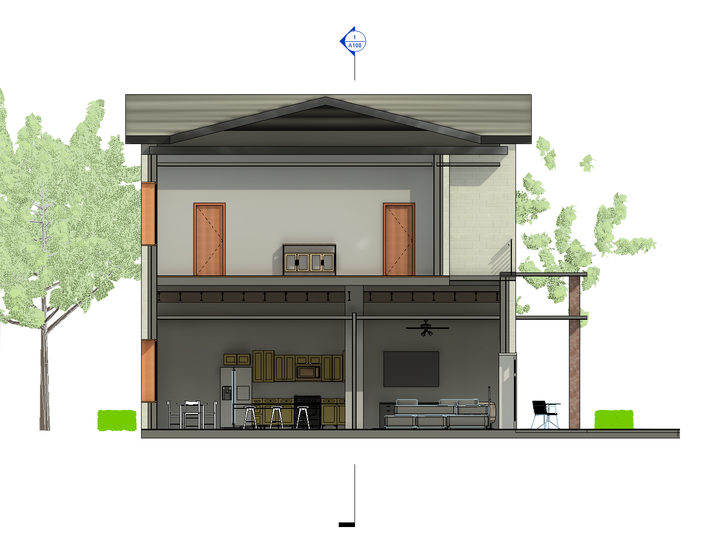 Short Building Section