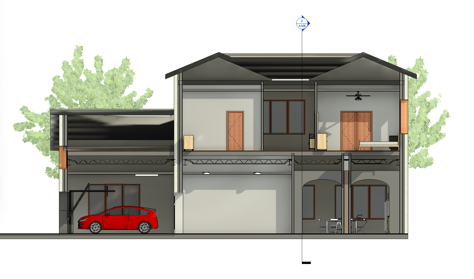 Long Building Section