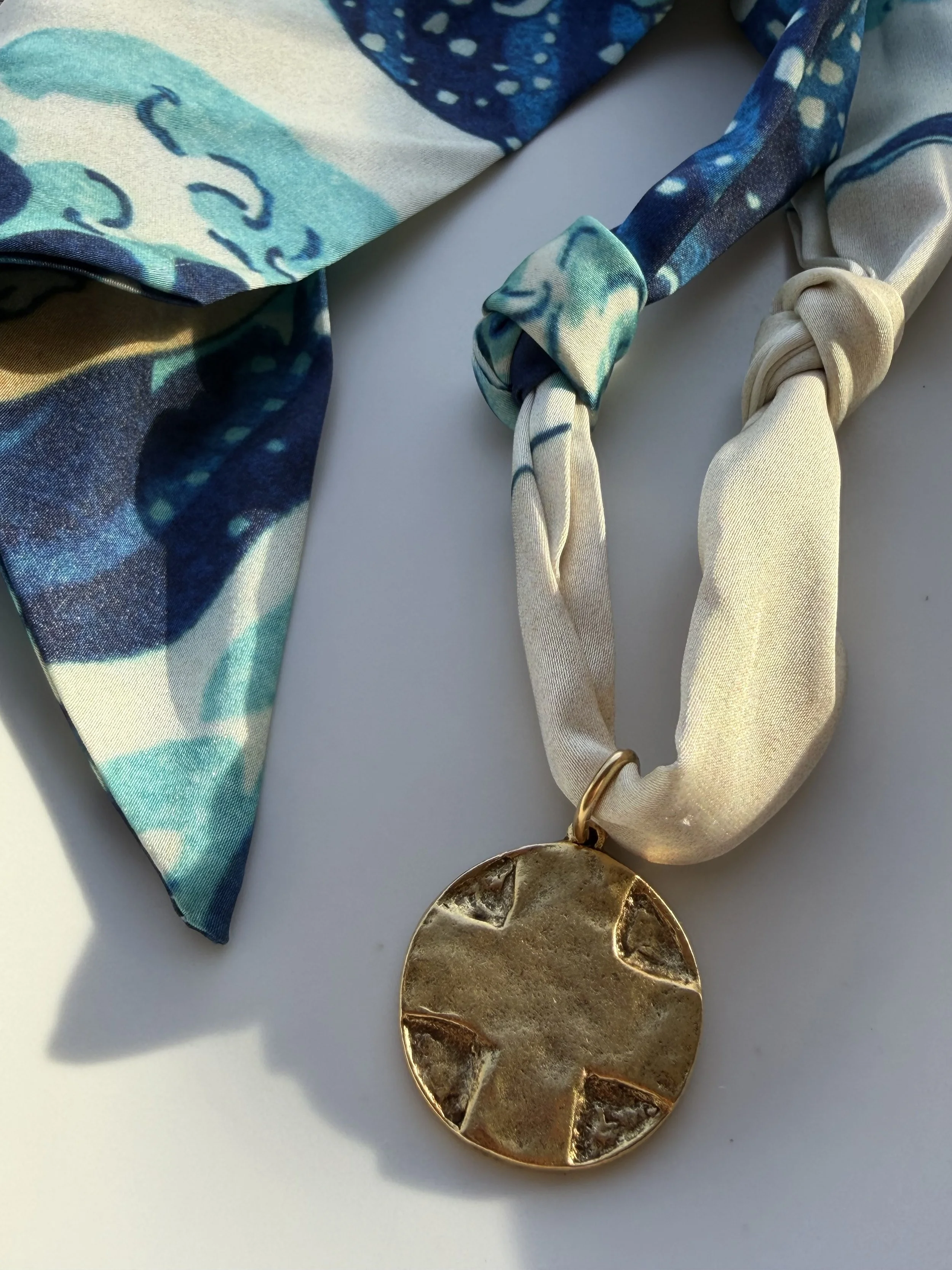 The Lord's Prayer Charm Scarf Necklace