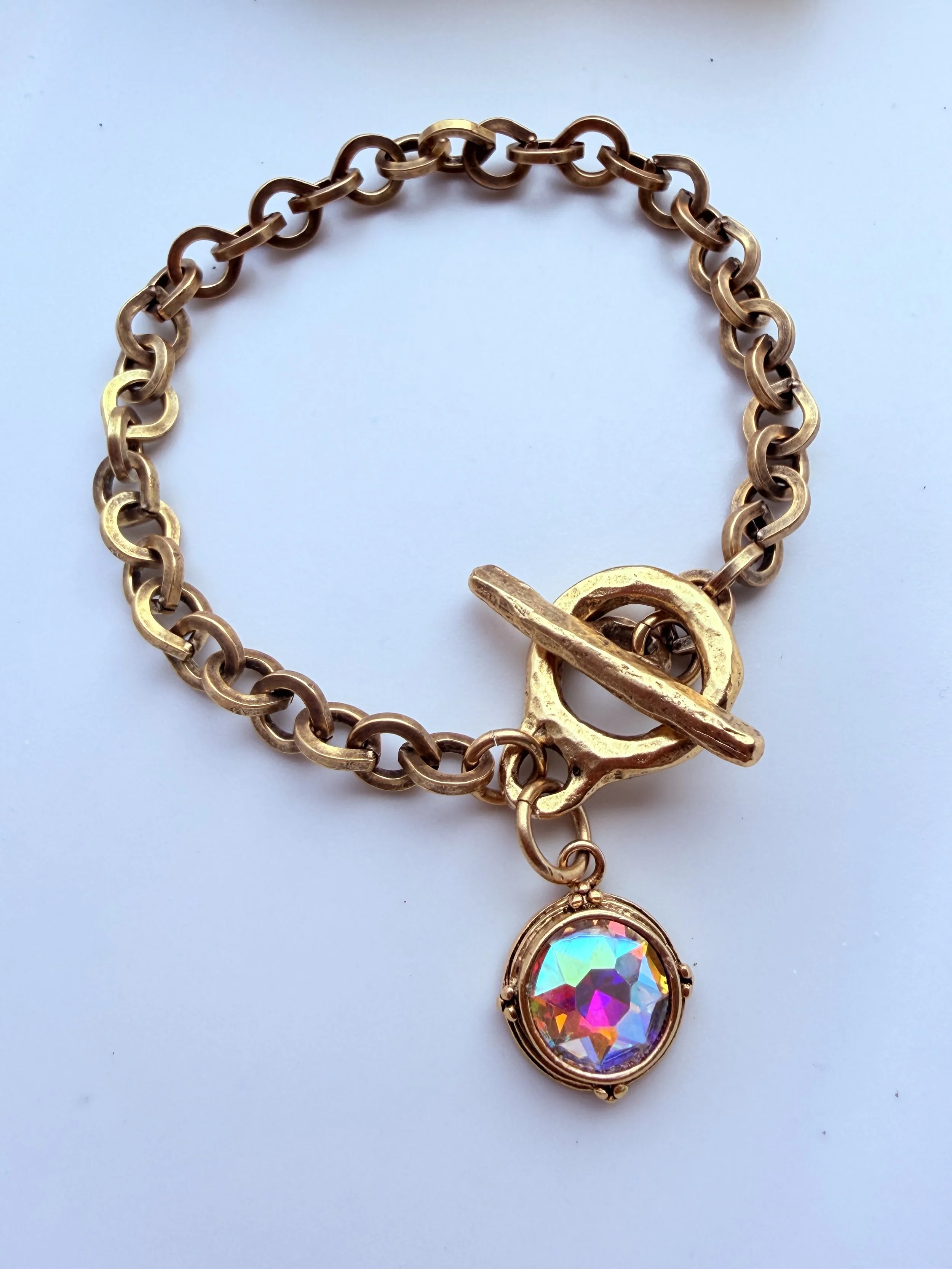 Swarovski Iridescent Round Charm Bracelet