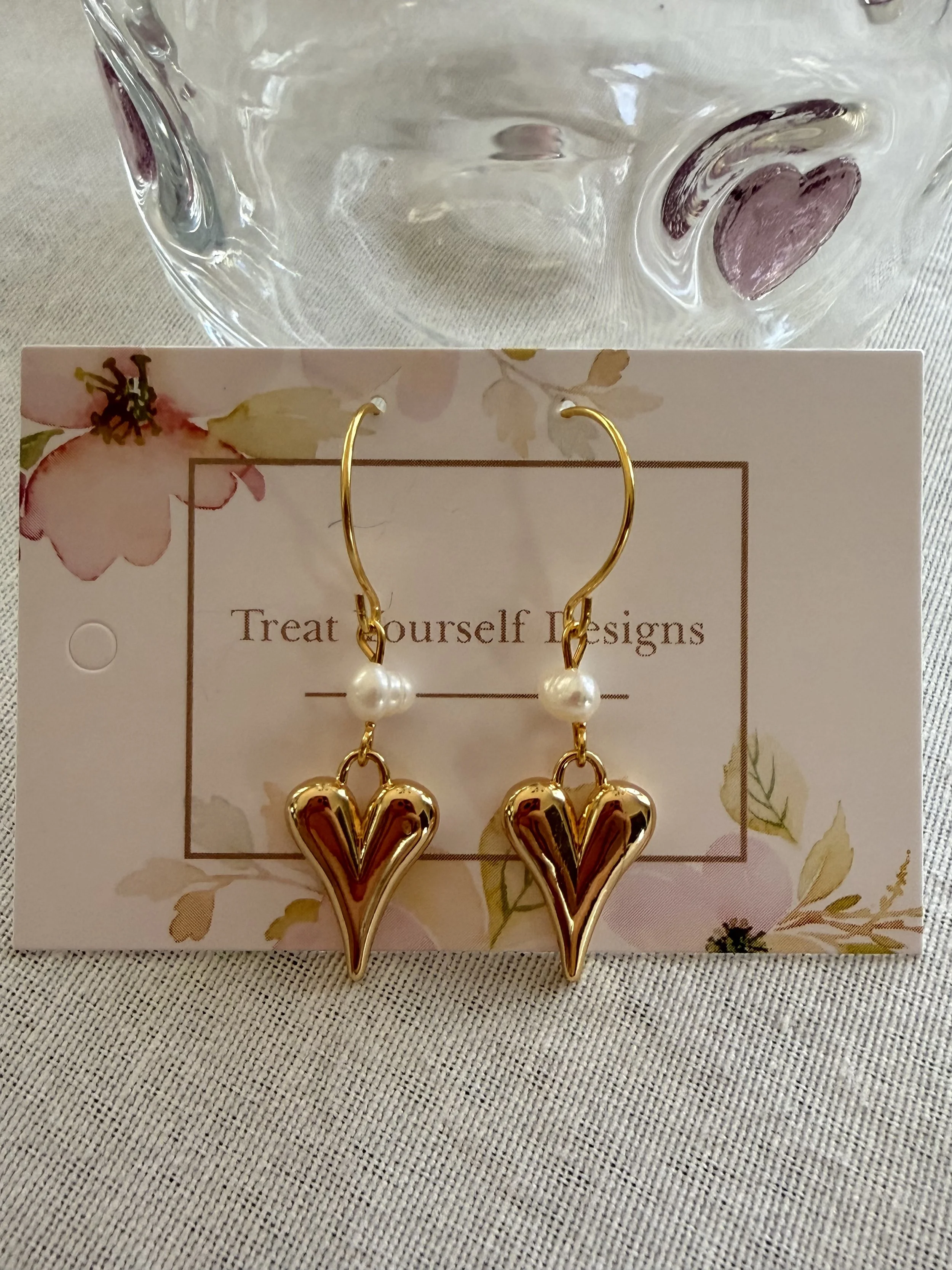 Gold Heart Earrings
