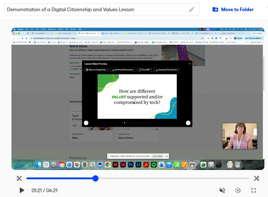 Demonstration of a Digital Citizenship Lesson