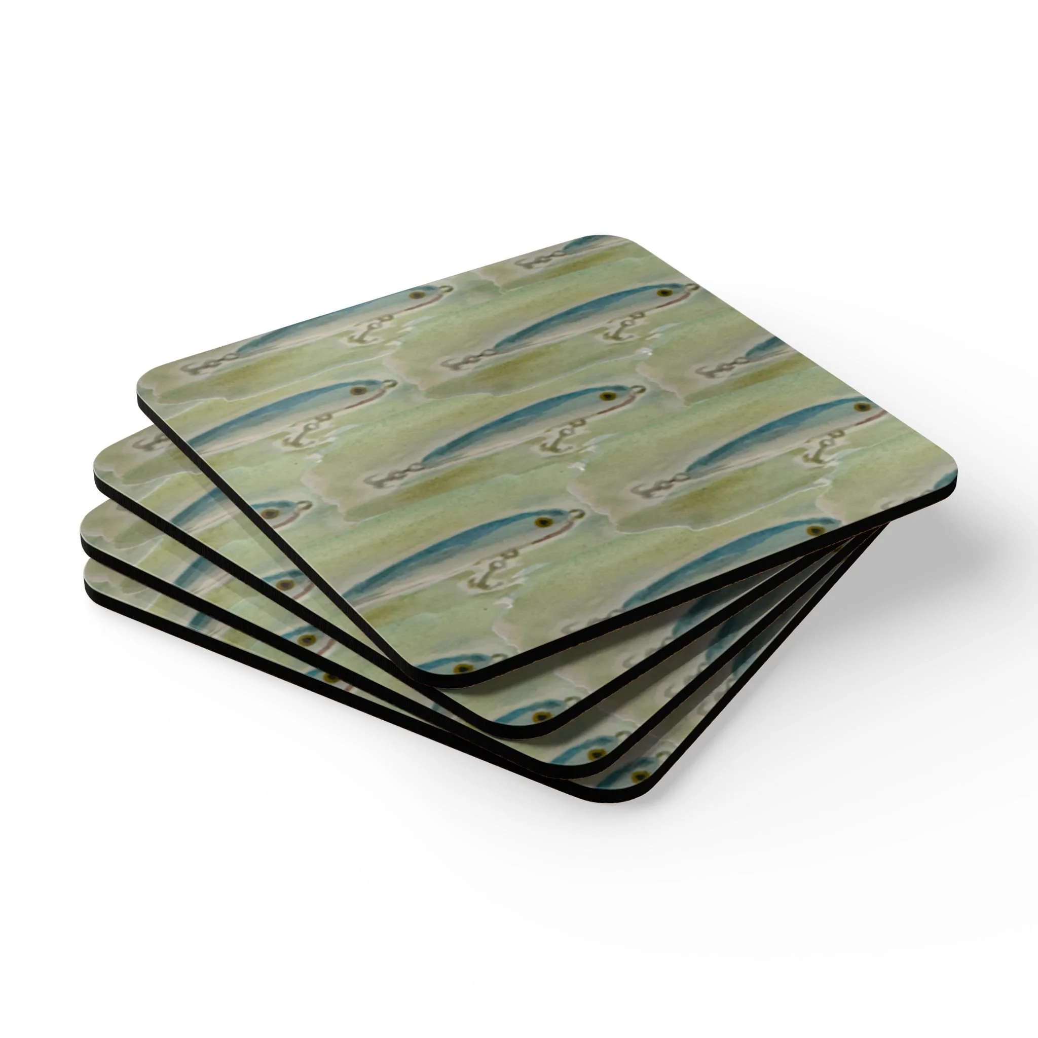 Watercolor Fishing Lure Coaster