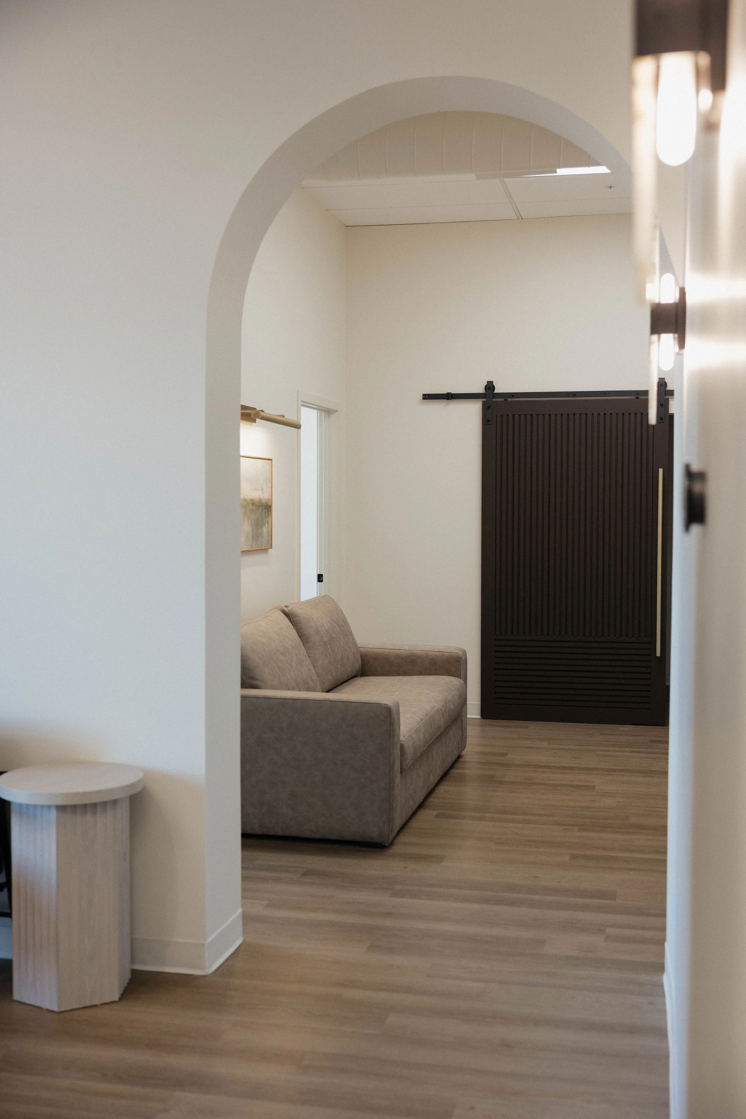 Interior hallway and lounge area at Rebound Chiropractic in Lehi, Utah