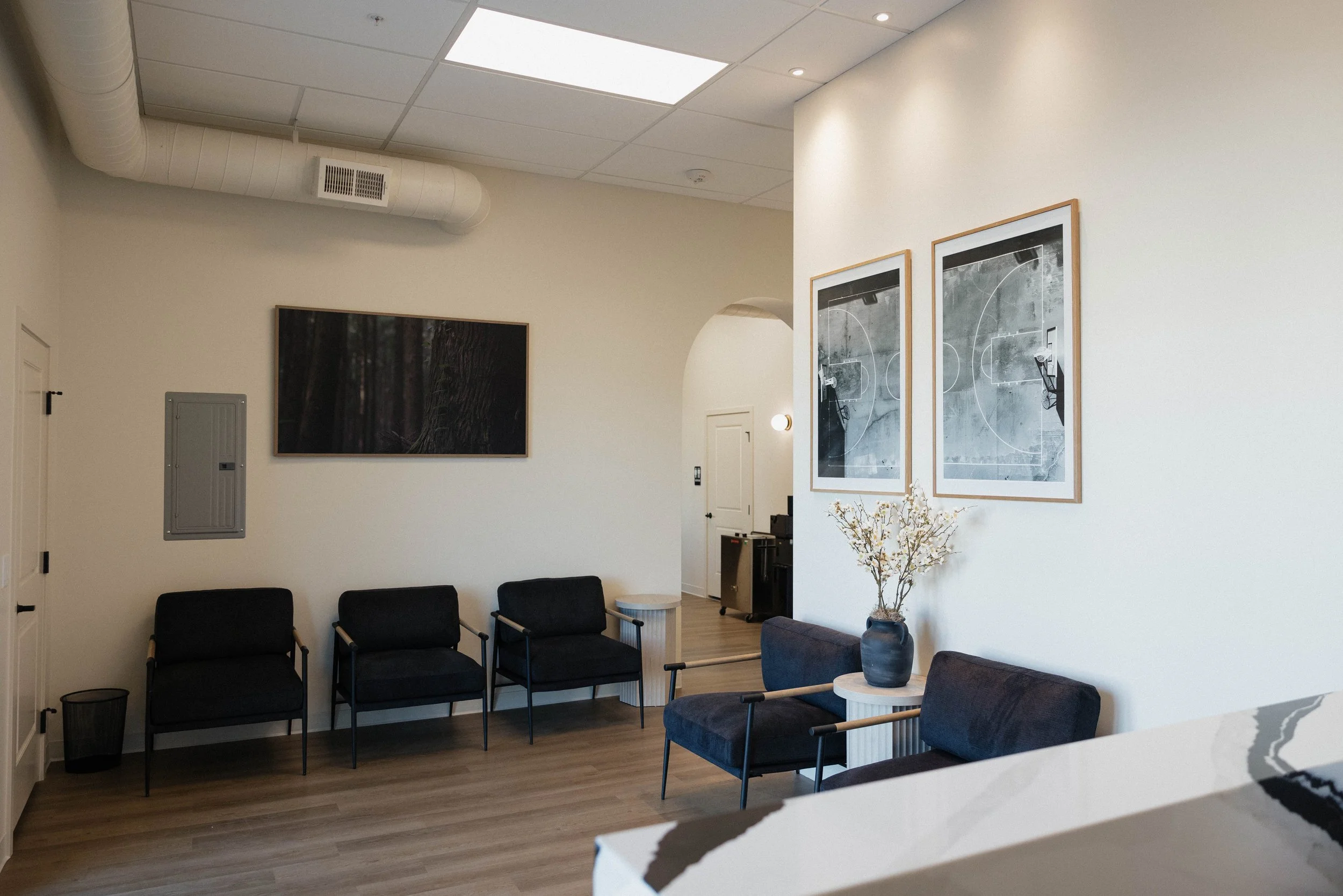 Waiting room at Rebound Chiropractic clinic in Lehi, Utah