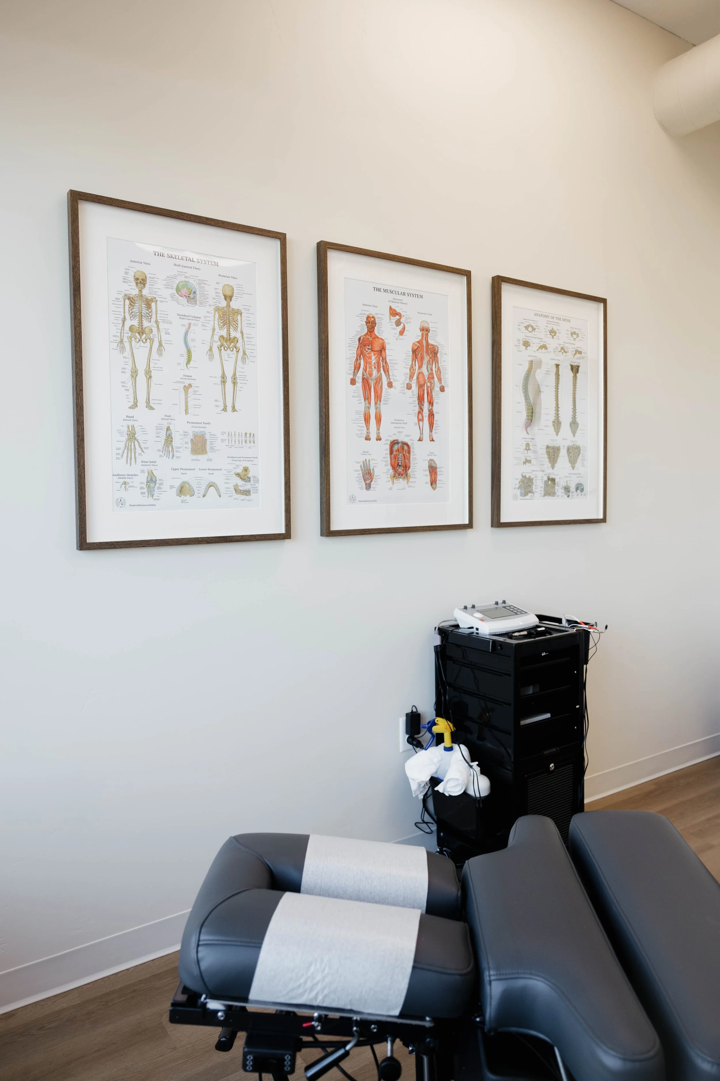 Modern chiropractic adjustment room at Rebound Chiropractic in Lehi, Utah