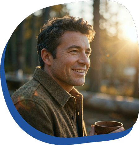 Client feeling more relaxed and present after working through anxiety and stress