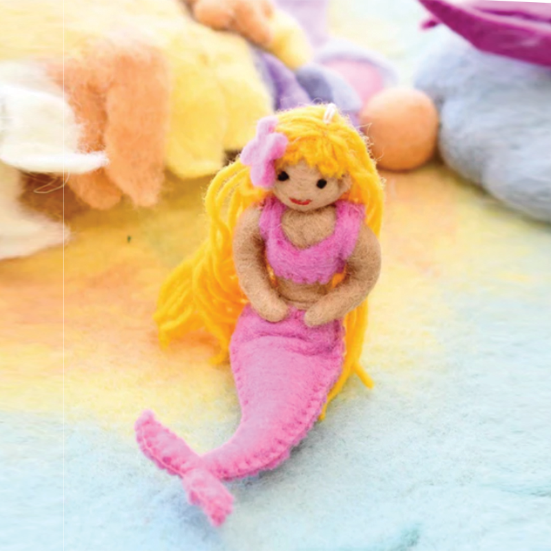 Felt Pink Mermaid