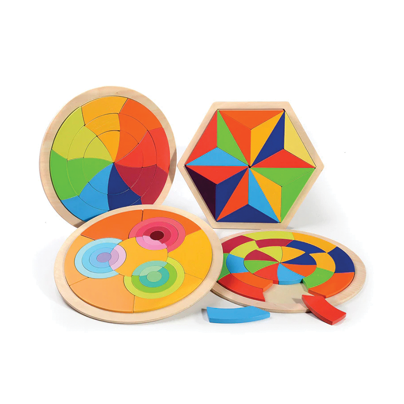 Rainbow Tanagram Puzzle Set of 4