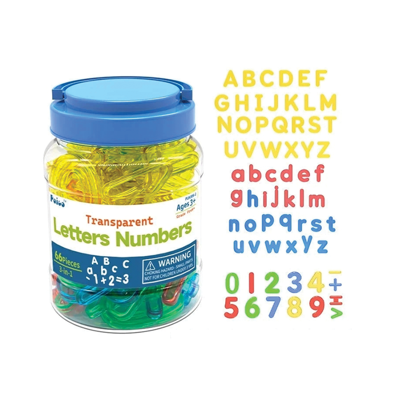 Transparent Coloured Numbers & Letters set