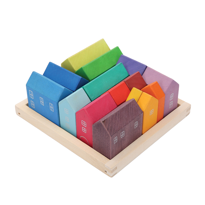 Wooden Rainbow Houses