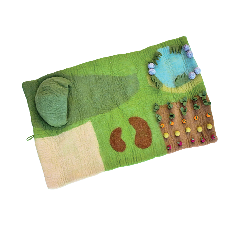 Taras Treasures Farm Felt Play Mat Playscape Large