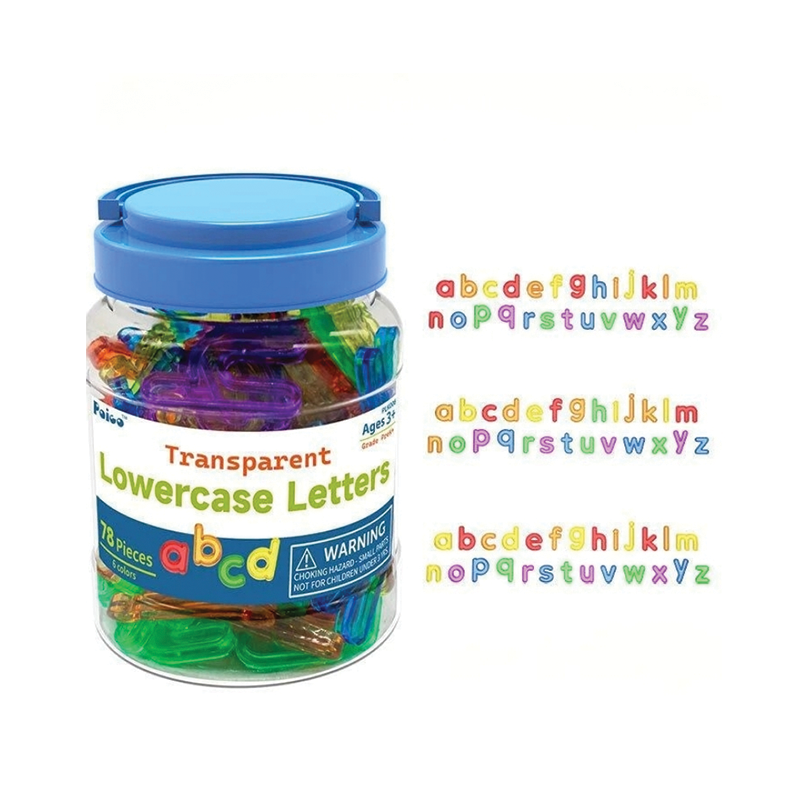 Transparent Coloured Lowercase Letters set