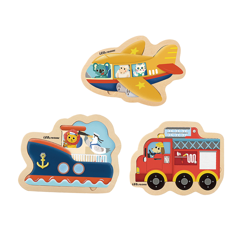 Vehicle Puzzles Set of 3