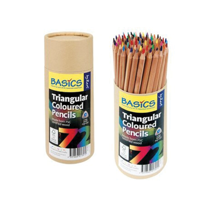 Triangular Coloured Pencils 72 pack
