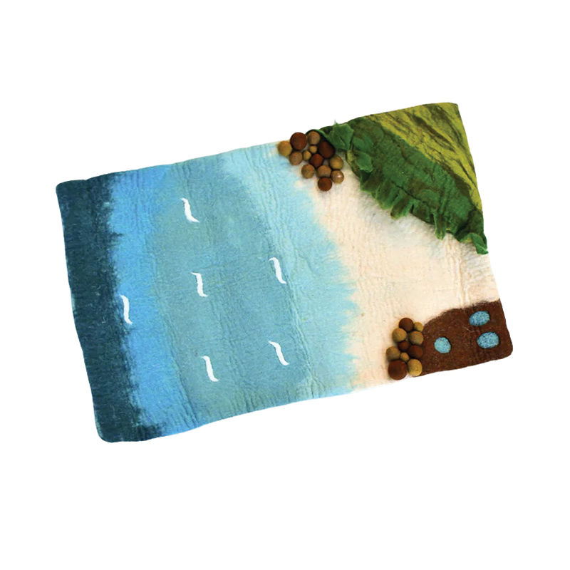 Taras Treasures Sea and Rockpool Felt Play Mat Playscape Large