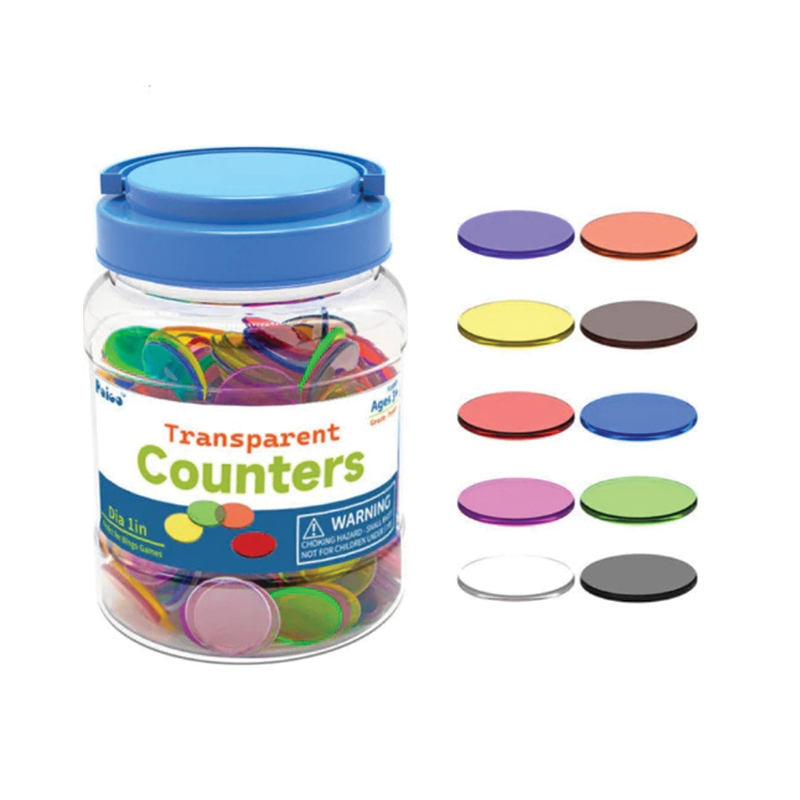 Transparent Coloured Counters (300)